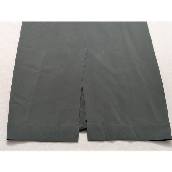 Max Mara Midi Dress Silk Green Sheath A Line Pockets Sz 4 Lined Minimalist - Picture 10 of 16